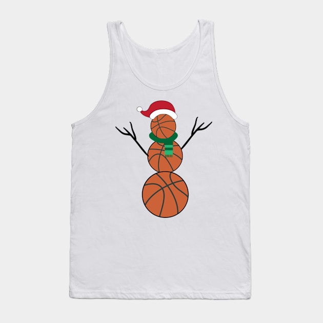 Basketball Snowman Tank Top by D3monic